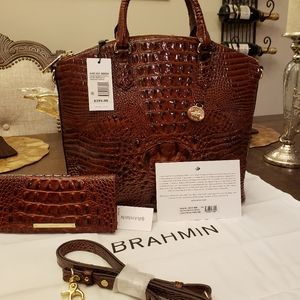 BRAHMIN Large Duxbury Pecan & Ady Wallet